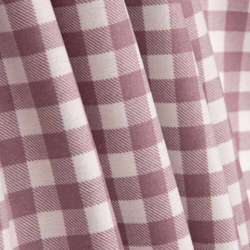 Fine Gingham Flannel, Mauve - Ribes y Casals