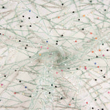 Soft Green Tulle Rhinestones with Multicoloured Stitching - Ribes y Casals