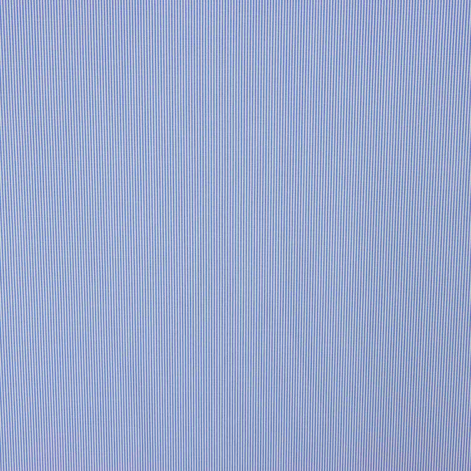 Blue and White Fine Striped Cotton Voile - Ribes y Casals