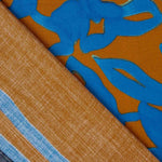 Floral Print Viscose with Blue Border and Calender - Ribes y Casals