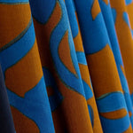 Floral Print Viscose with Blue Border and Calender - Ribes y Casals