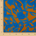 Floral Print Viscose with Blue Border and Calender - Ribes y Casals