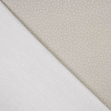 Soft White and Green Polka Dot Printed Calico - Ribes y Casals