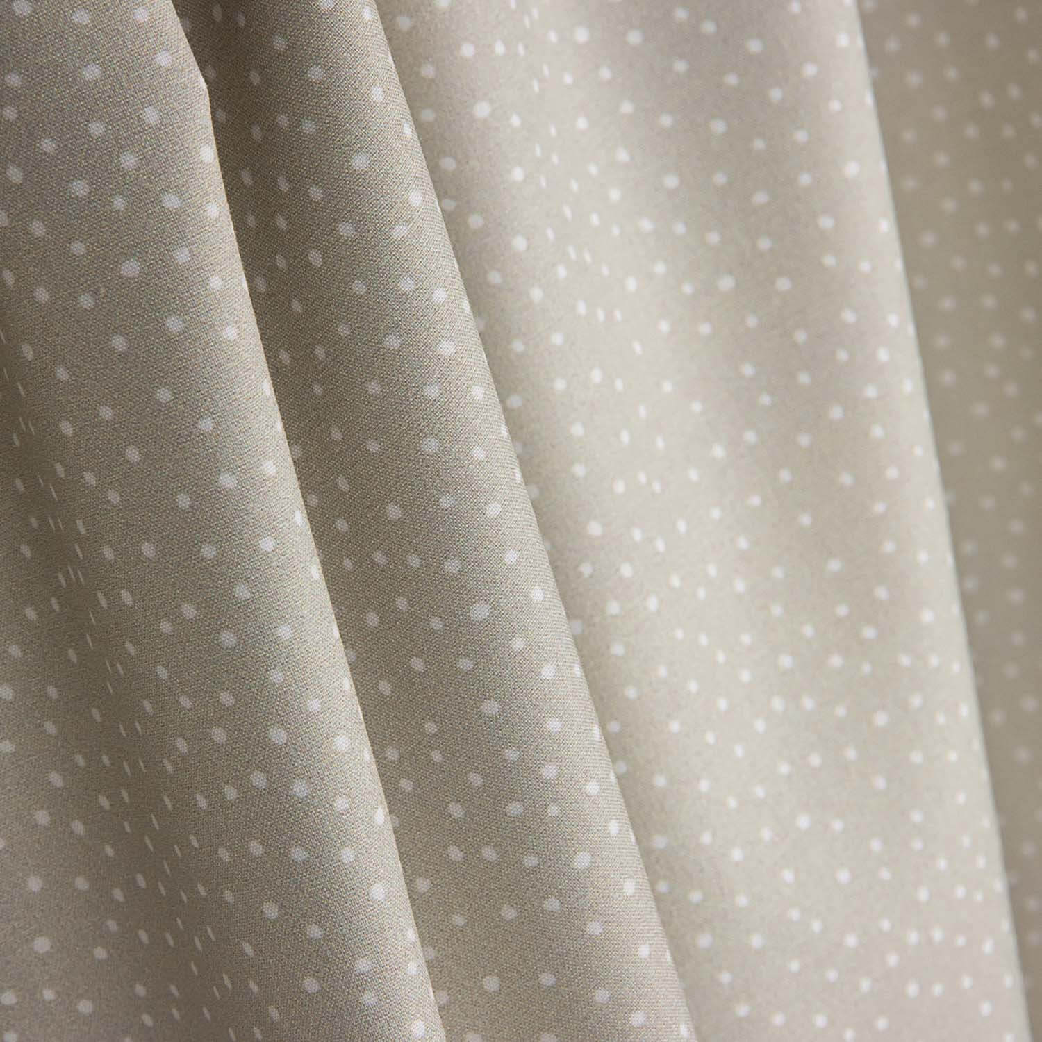 Soft White and Green Polka Dot Printed Calico - Ribes y Casals
