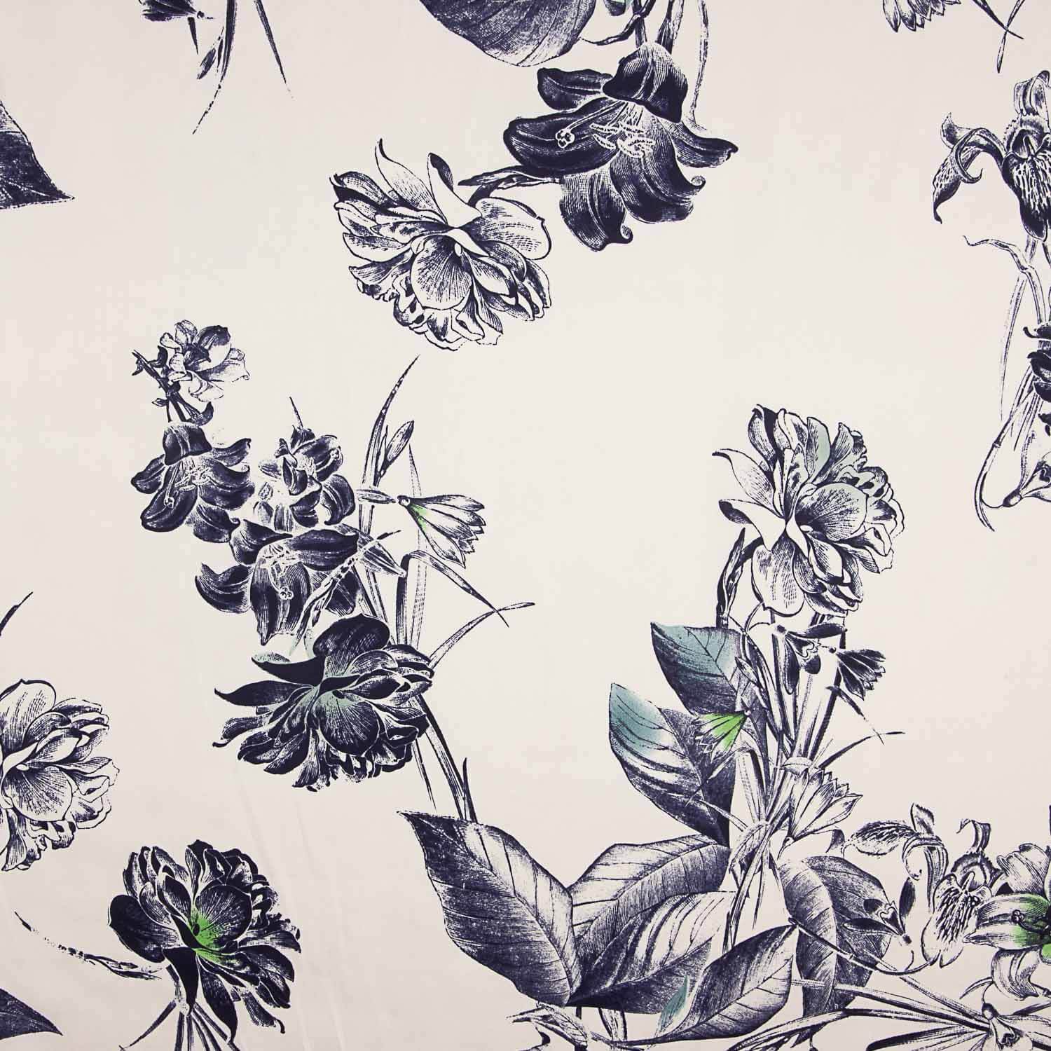 Printed Polyester Satin: Night Garden - Ribes y Casals