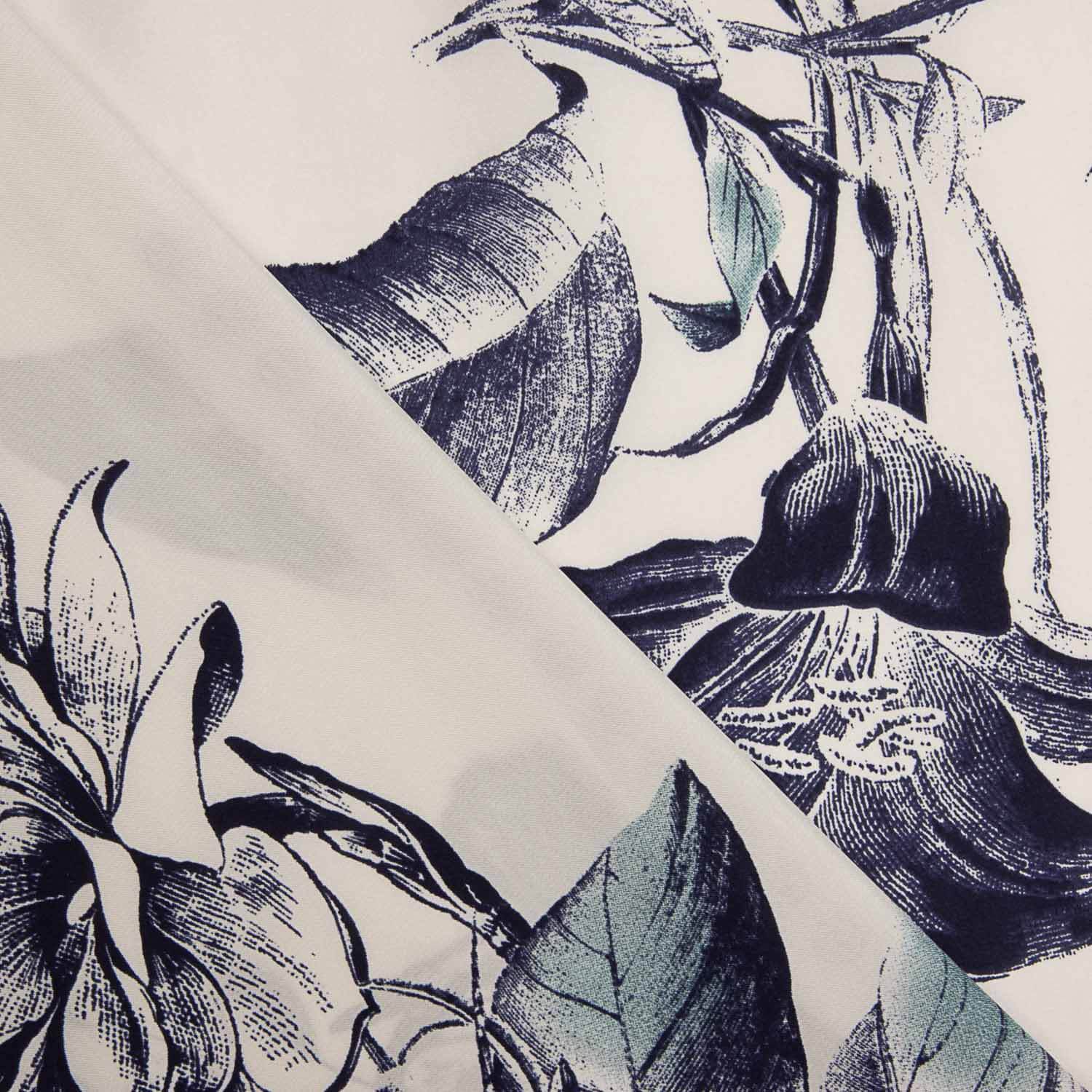 Printed Polyester Satin: Night Garden - Ribes y Casals