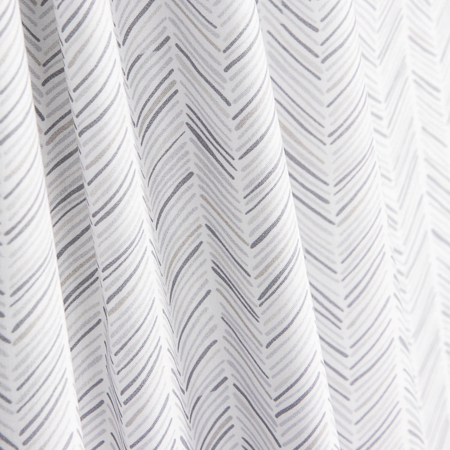 Grey herringbone printed percale - Ribes y Casals