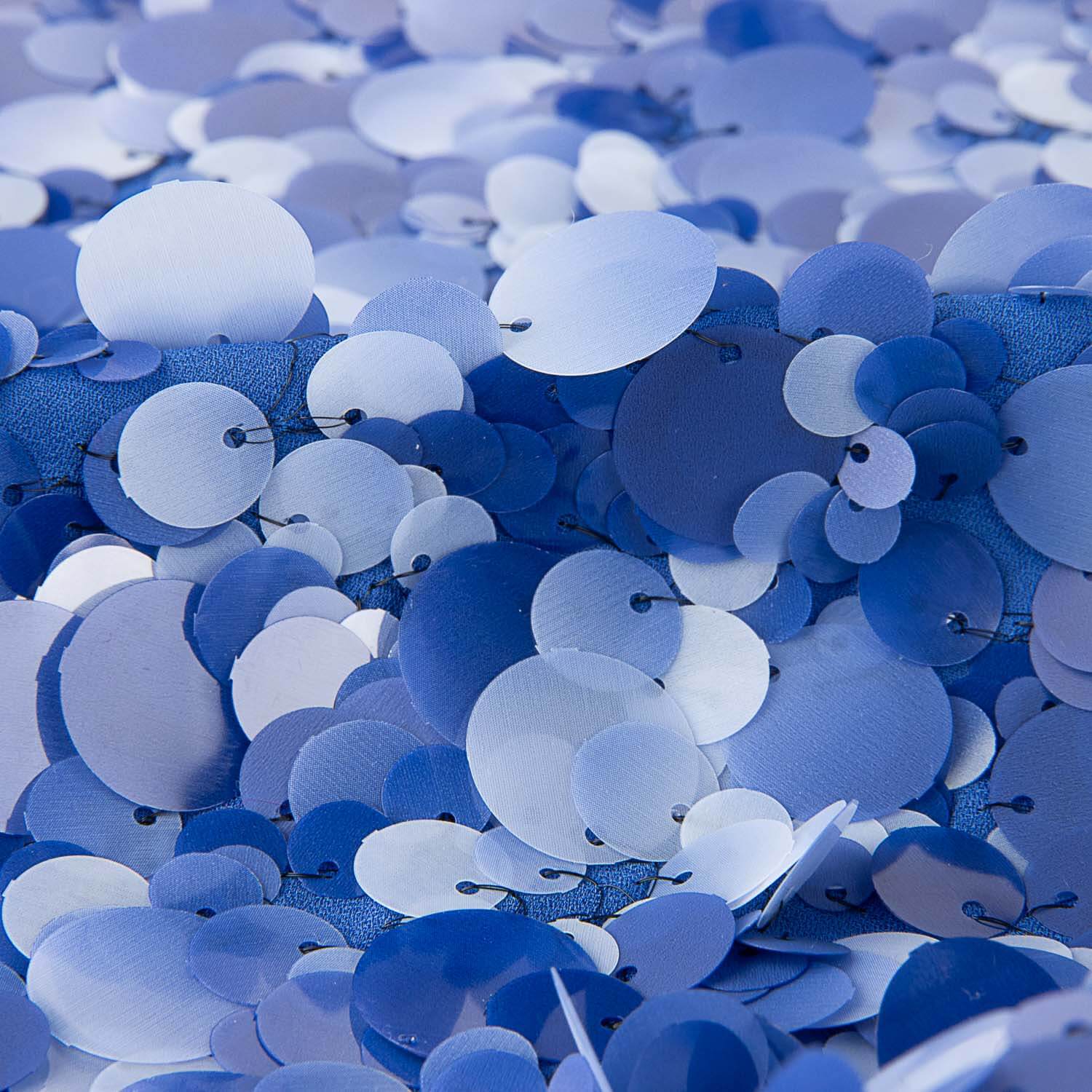 Georgette Sequined Maxi Dress Blue - Ribes y Casals