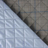 Welsh Check Quilt with Blue Lining - Ribes y Casals