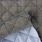 Welsh Check Quilt with Blue Lining - Ribes y Casals
