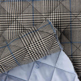 Welsh Check Quilt with Blue Lining - Ribes y Casals