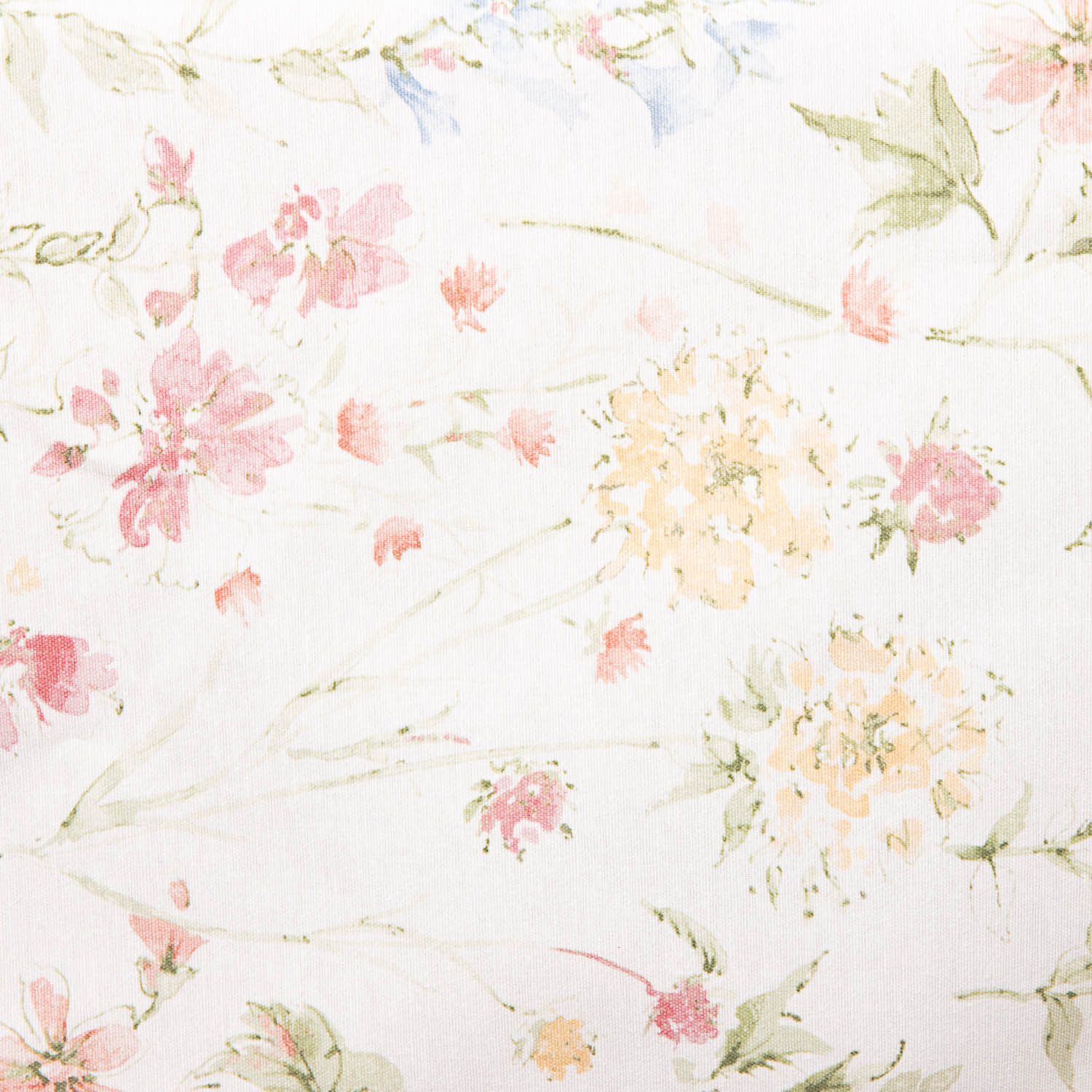 Soft Beige Floral Print Linen Tablecloth - Ribes y Casals