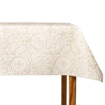 Beige Damask Linen Tablecloth - Ribes y Casals