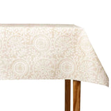 Beige Damask Linen Tablecloth - Ribes y Casals