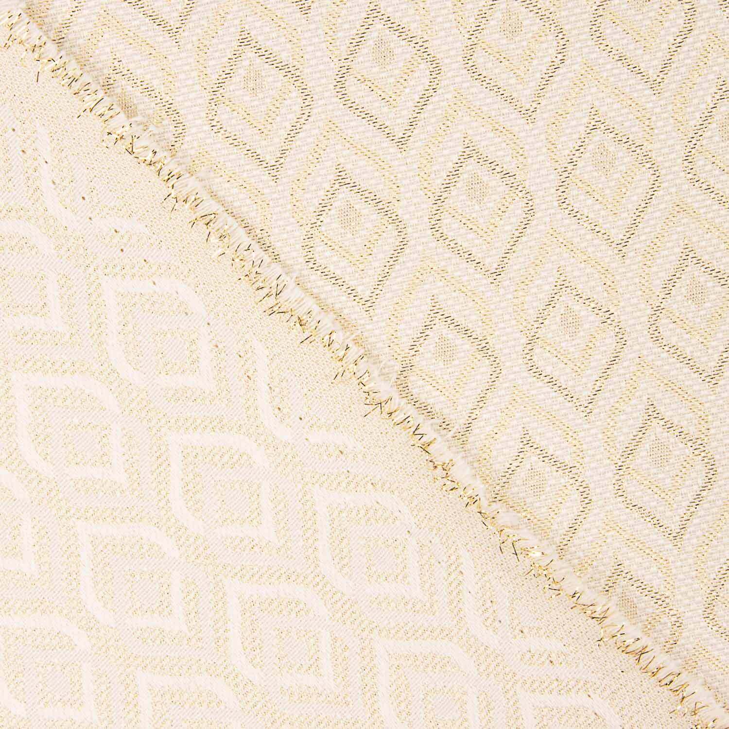 Jacquard Canvas Lágrima Lurex Ecru - Ribes y Casals