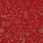 Red Lurex Christmas Jacquard Canvas - Ribes y Casals