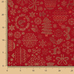 Red Lurex Christmas Jacquard Canvas - Ribes y Casals