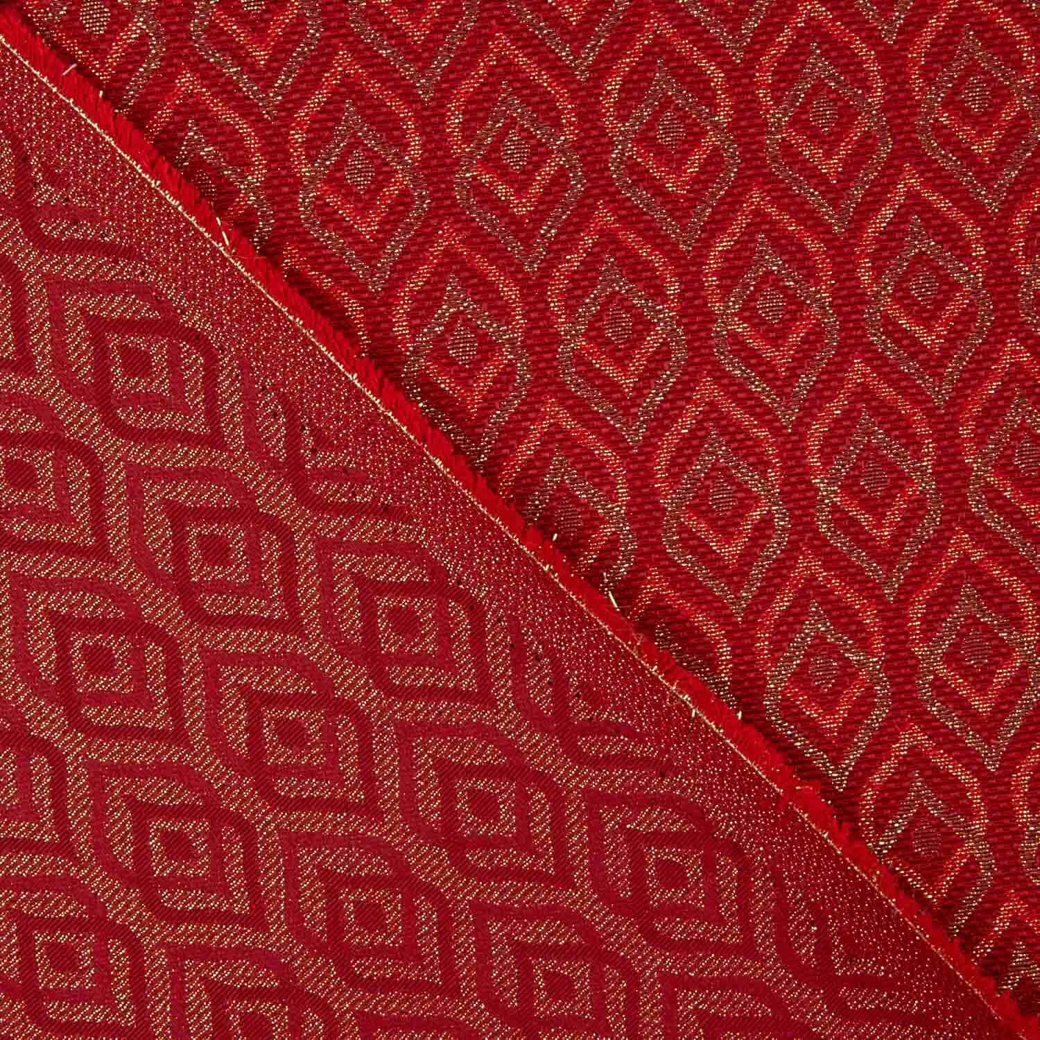 Red Lurex Jacquard Canvas - Ribes y Casals