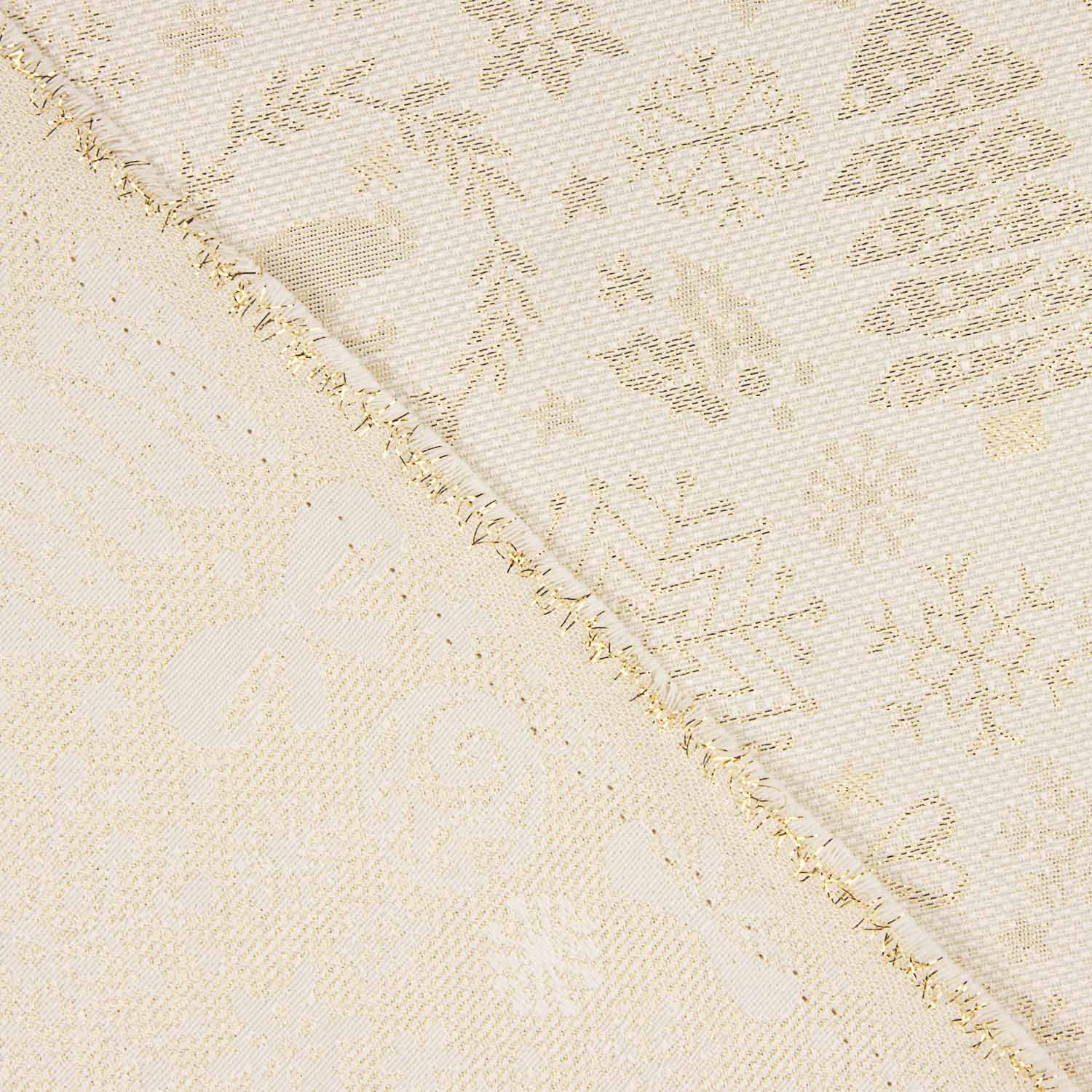 Raw Lurex Christmas Jacquard Canvas - Ribes y Casals