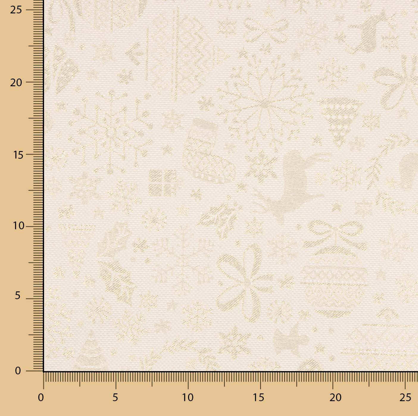 Raw Lurex Christmas Jacquard Canvas - Ribes y Casals