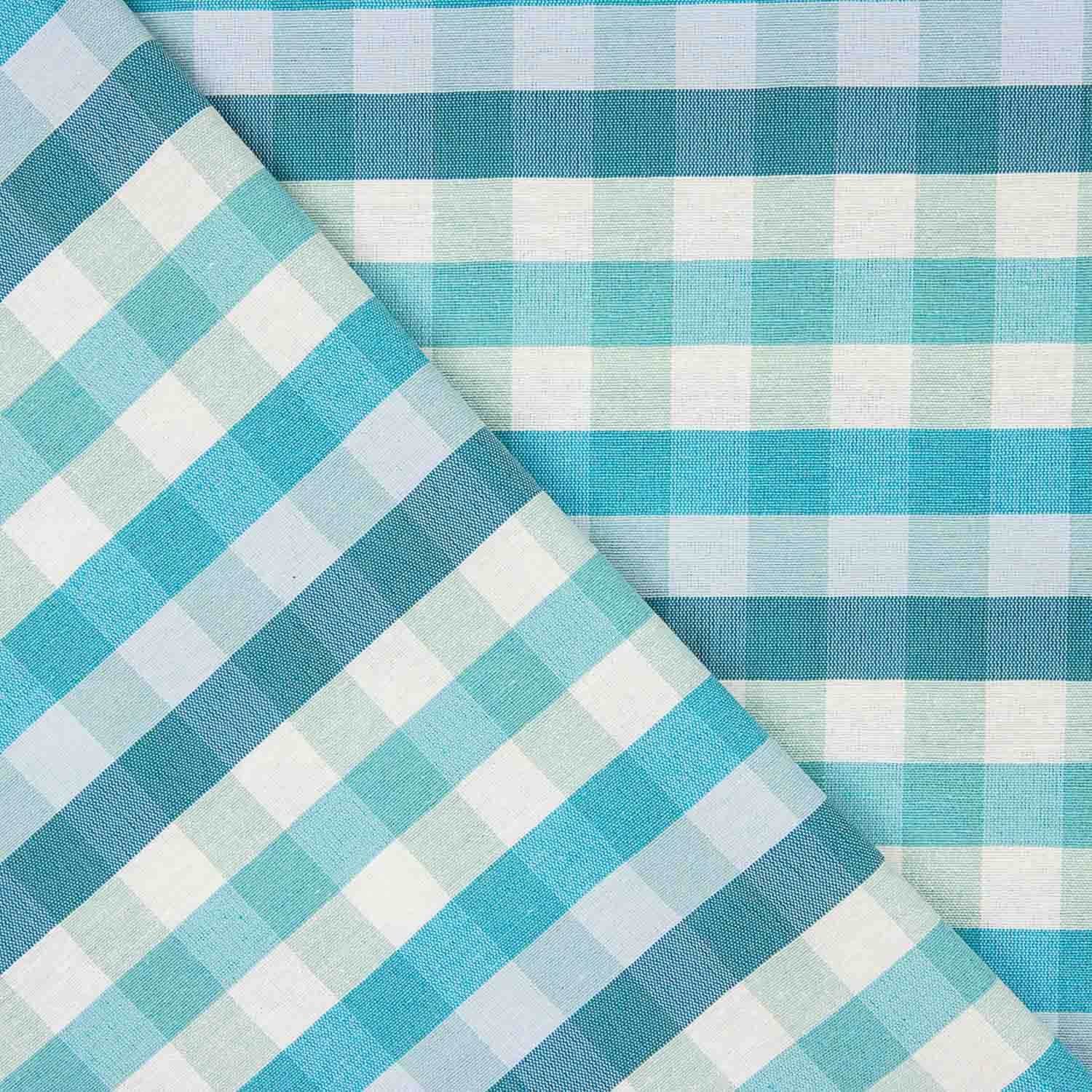 Fine Canvas, Blue-Green Checks - Ribes y Casals