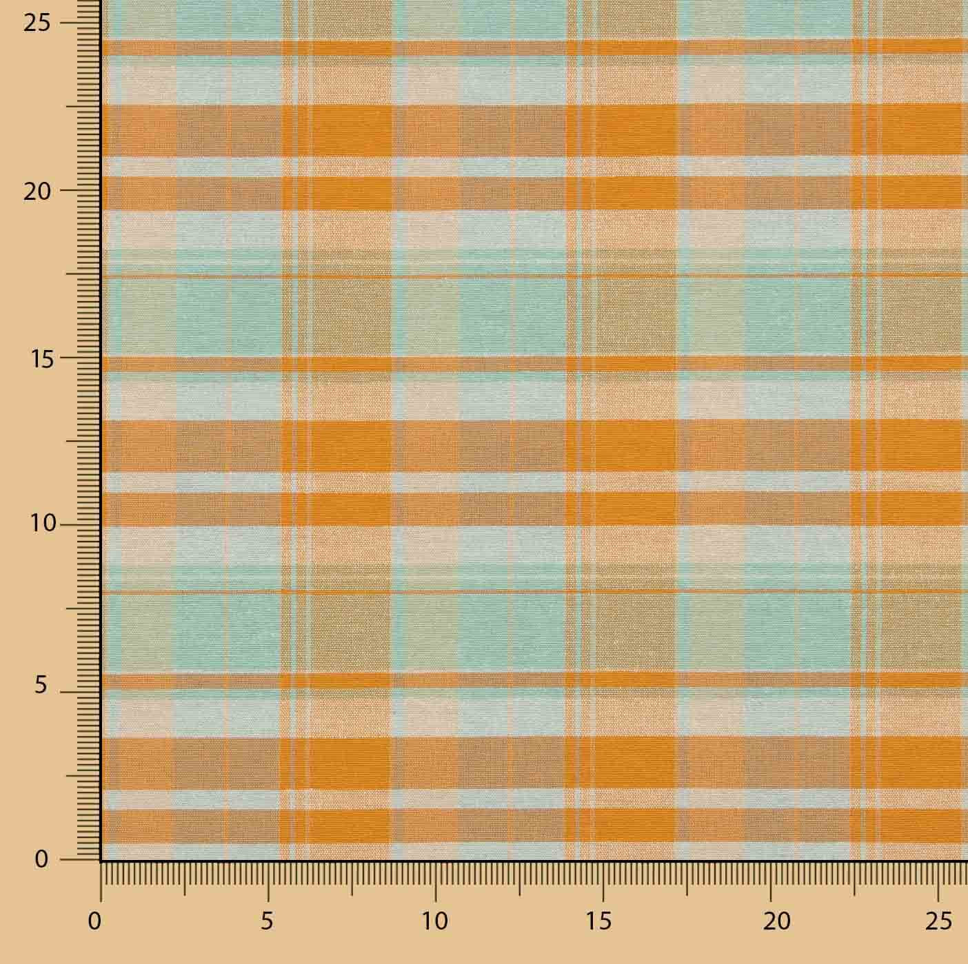 Fine Canvas, Orange and Mint Checks - Ribes y Casals