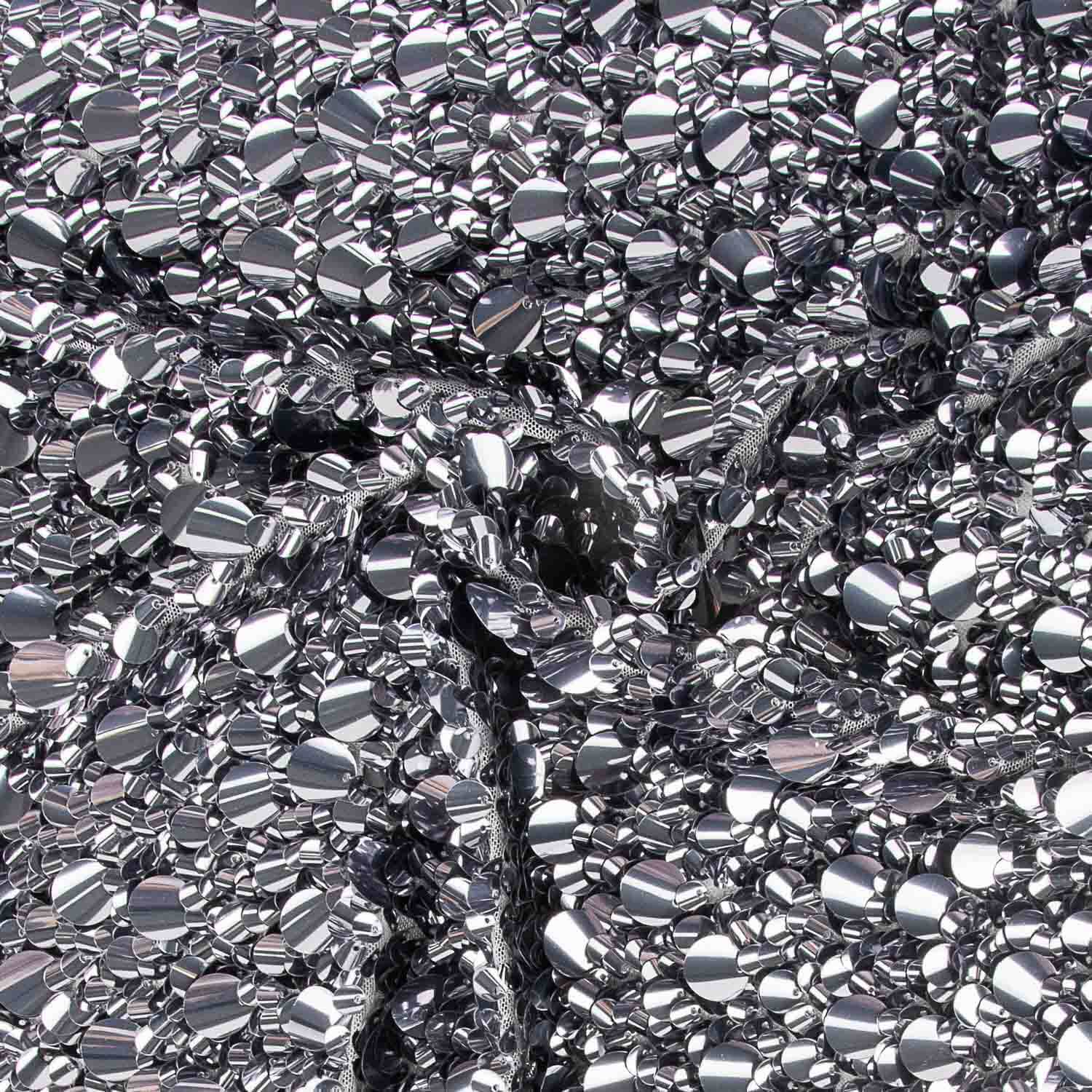 Silver Lycra Sequins Shells - Ribes y Casals