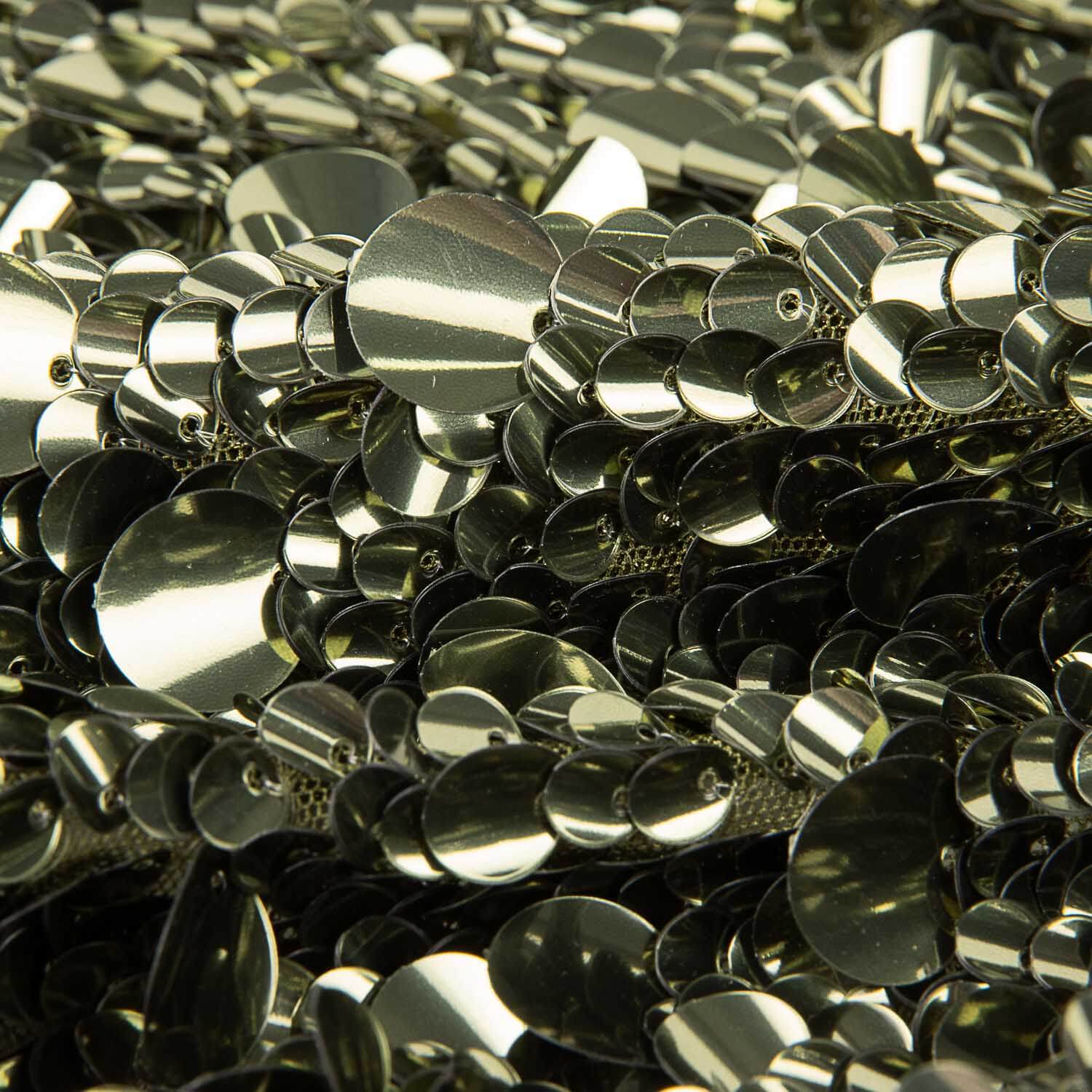 Military Green Lycra Sequins Shells - Ribes y Casals