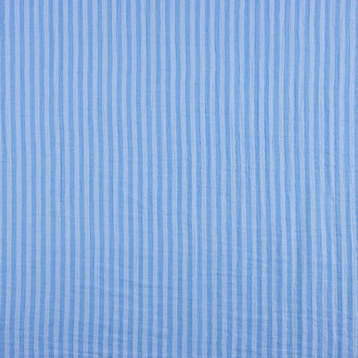 Double Gauze Muslin Striped Two-Tone Blue - Ribes y Casals