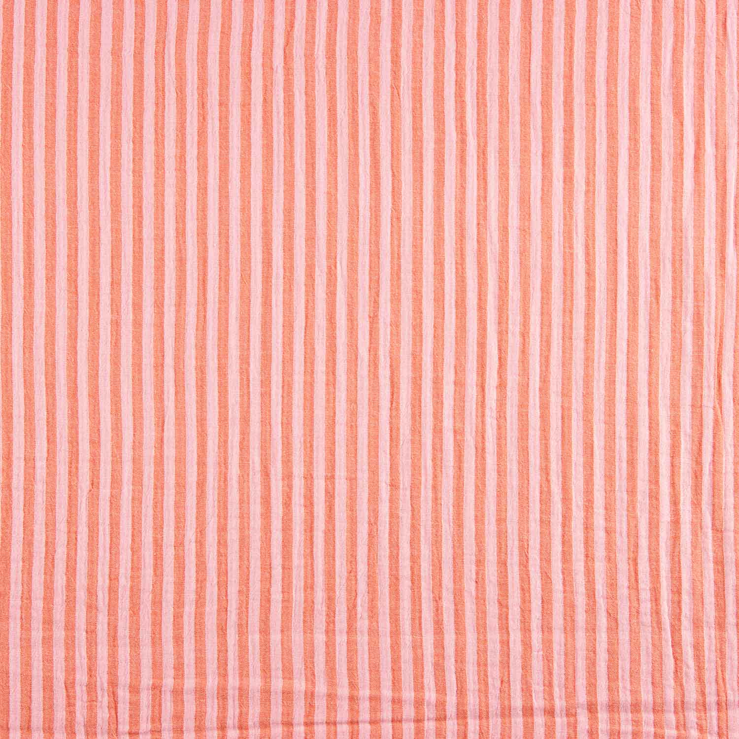Double Gauze Muslin Striped Two-Tone Red - Ribes y Casals