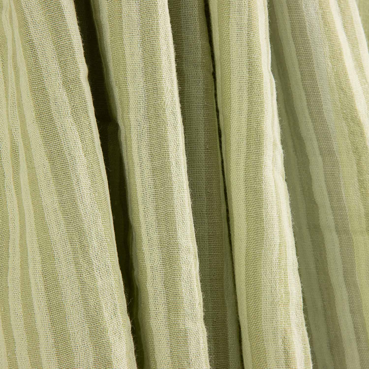 Double Gauze Muslin Striped Two-Tone Green - Ribes y Casals