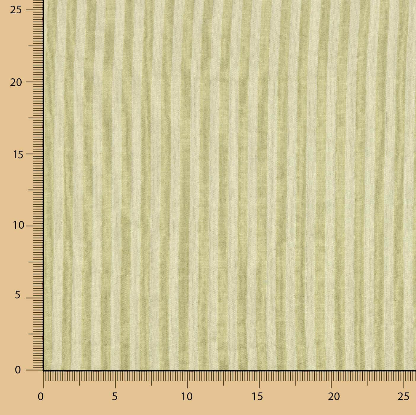 Double Gauze Muslin Striped Two-Tone Green - Ribes y Casals