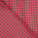 Pink and Grey Gingham Checks Seersucker - Ribes y Casals