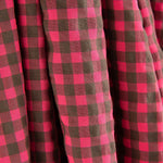 Pink and Grey Gingham Checks Seersucker - Ribes y Casals