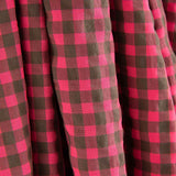 Pink and Grey Gingham Checks Seersucker - Ribes y Casals