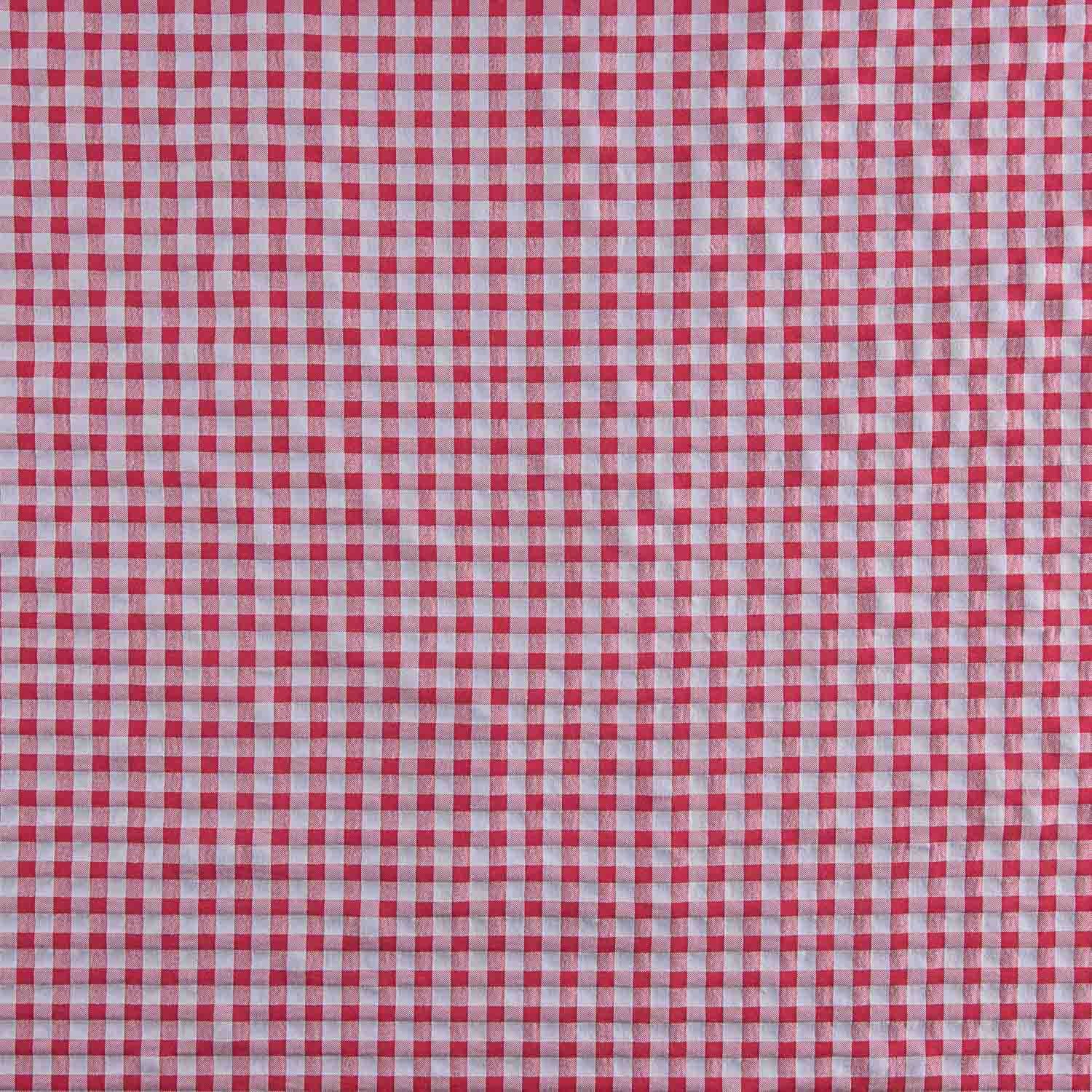 Pink and Blue Gingham Seersucker - Ribes y Casals