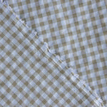 Green and Blue Gingham Checks Seersucker - Ribes y Casals