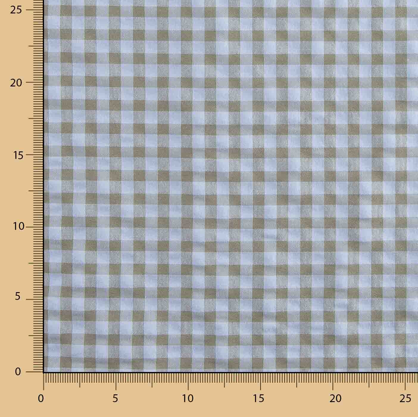 Green and Blue Gingham Checks Seersucker - Ribes y Casals