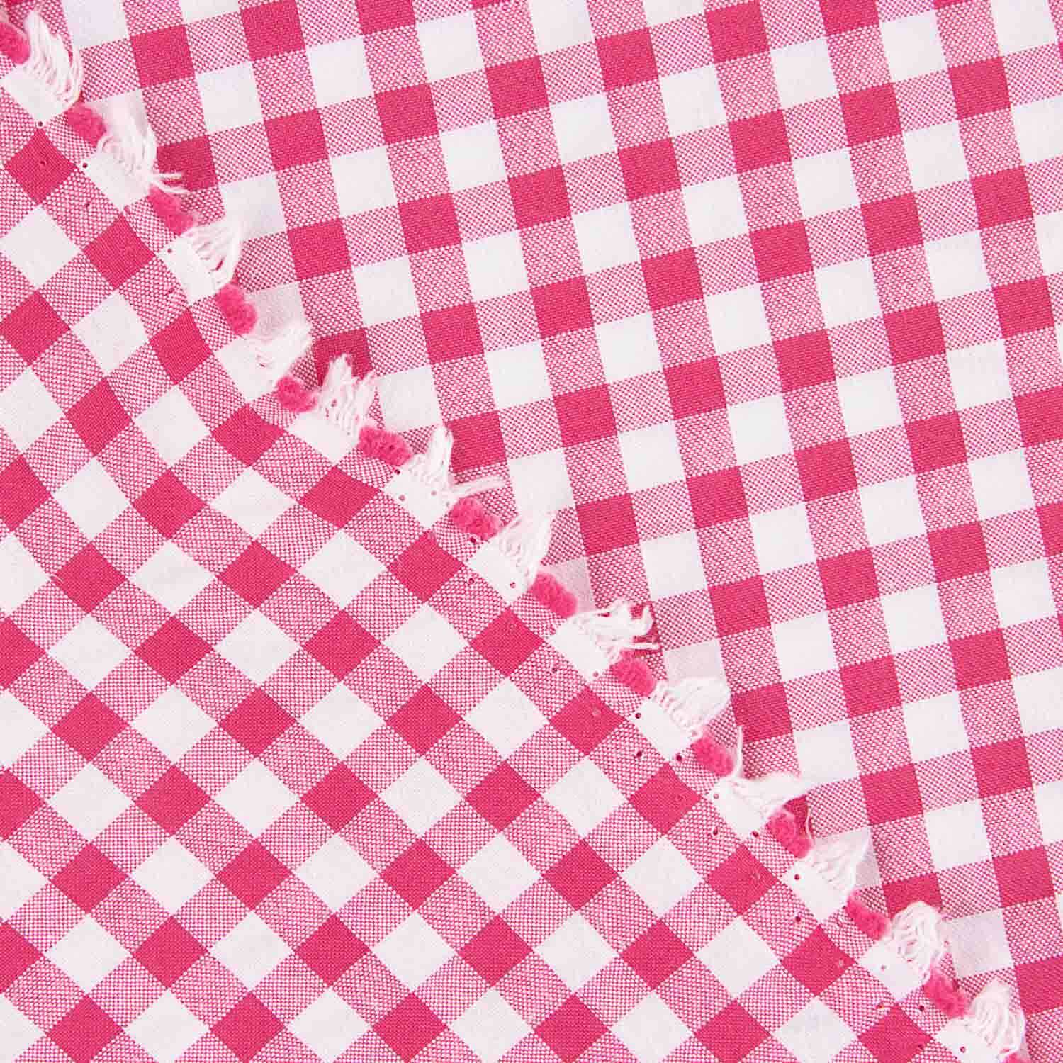 Seersucker Cuadros Rosa Intenso - Ribes y Casals