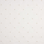 White Cotton Voile with Floral Embroidery and Gold Lurex - Ribes y Casals