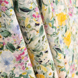 Yellow Floral Print Linen and Viscose Crepe - Ribes y Casals