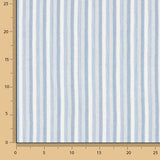Blue and White Striped Cotton Bambula - Ribes y Casals
