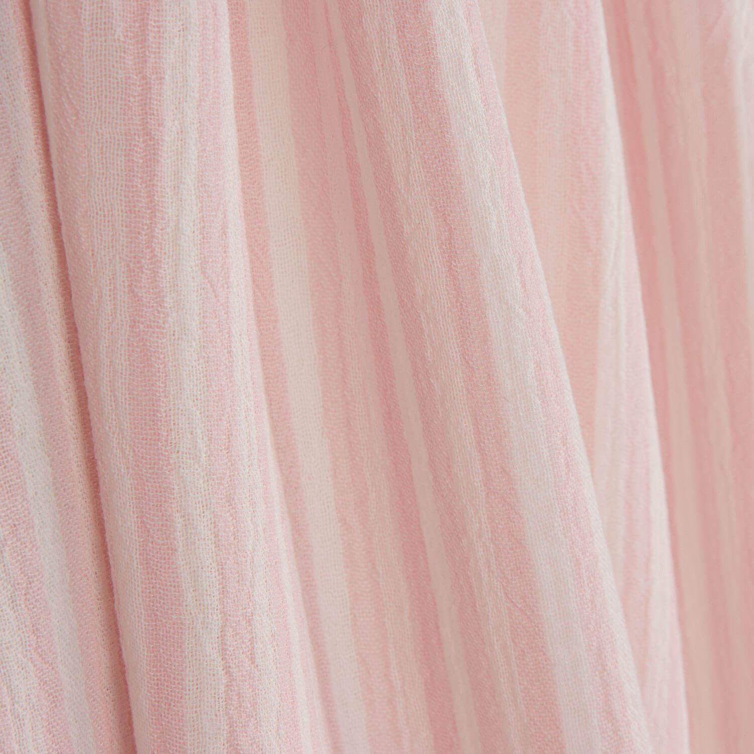 Pink and White Striped Cotton Gauze - Ribes y Casals