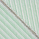 Green and White Striped Cotton Bambula - Ribes y Casals