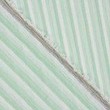 Green and White Striped Cotton Bambula - Ribes y Casals