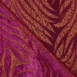 Purple and Red Lurex Brocade Leaves - Ribes y Casals