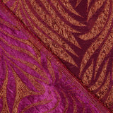 Purple and Red Lurex Brocade Leaves - Ribes y Casals