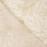Raw Cotton Voile with Beige Leaf Embroidery - Ribes y Casals