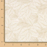 Raw Cotton Voile with Beige Leaf Embroidery - Ribes y Casals