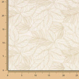 Raw Cotton Voile with Beige Leaf Embroidery - Ribes y Casals